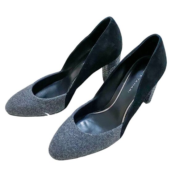 Elie Tahari Evon pumps with snake block heel, Size 38.5 EU - Picture 4 of 9